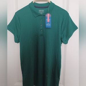 Nautica Girls' School Uniform Short Sleeve Polo Shirts